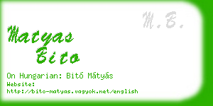 matyas bito business card