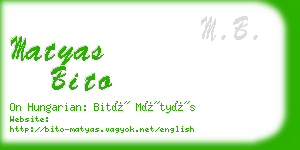 matyas bito business card